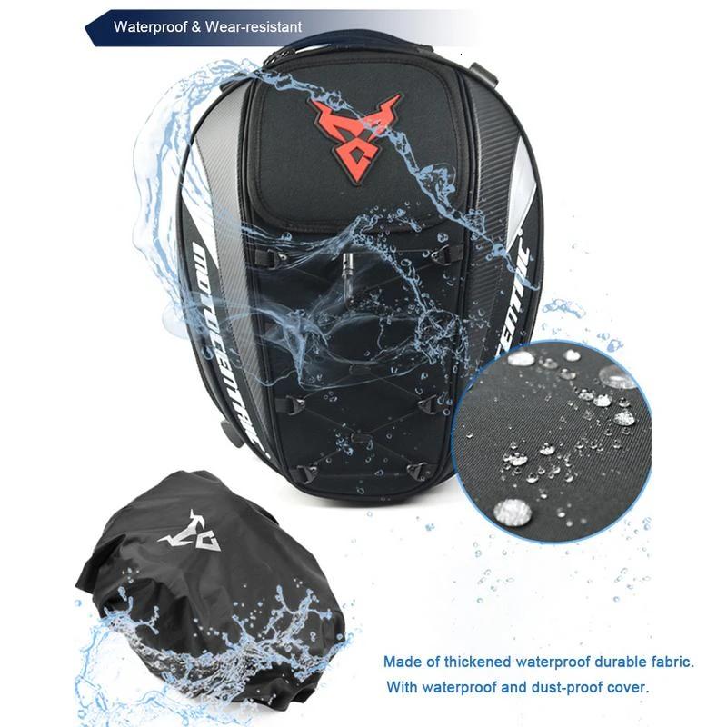 High Capacity Motorcycle Tail Bag Multi-functional Moto Rear Seat Bag Helmet Gloves Rider Backpack Travel Luggage Bag Waterproof