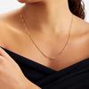 Minimalist Gold Color Stainless Steel Necklace for Women Classic Thin Chains Metal Beads Neck Jewelry