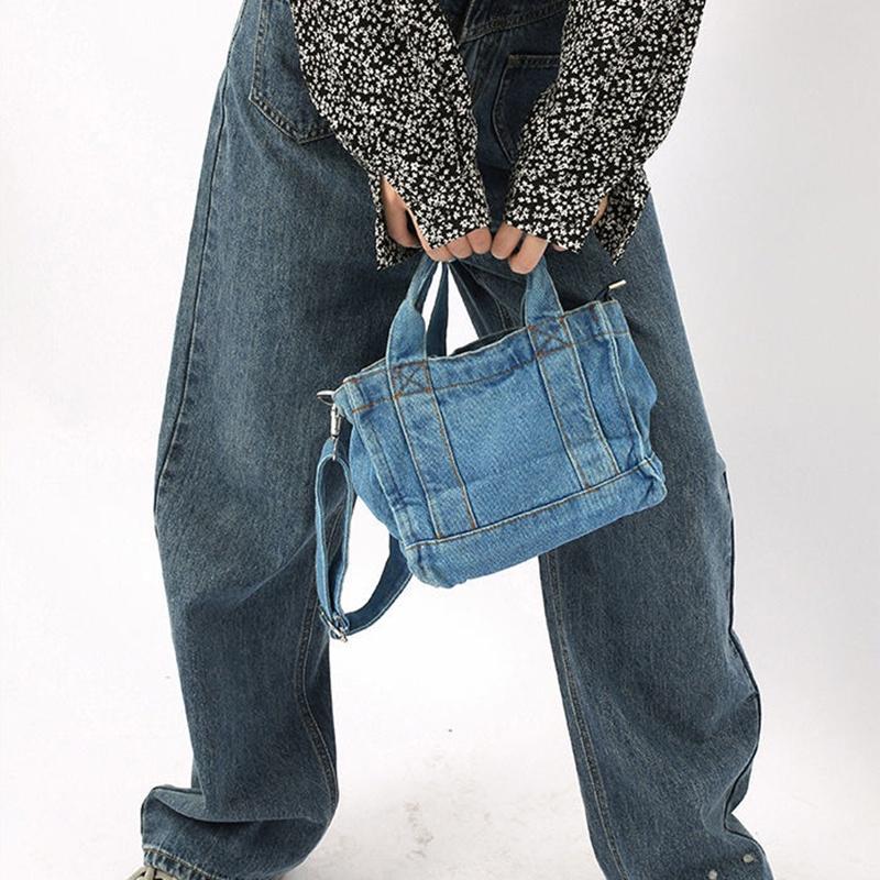 IELGY Denim Handbags High-end Design Sense Niche All-match Crossbody Shoulder Bag