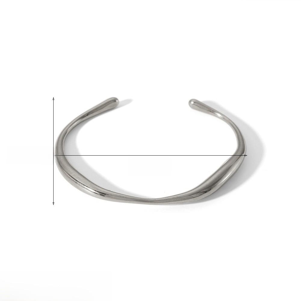 

Modern Stainless Steel Open Cuff With Electroplated Gold For Trendy Womens Jewelry StyleB