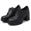 Fashion AIYUQI Women High Heels Autumn New Genuine Leather Platform Women Business Dress Shoes Lace-up British Style Office Shoes Women