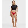 Lululemon Wundermost Ultra Soft Nulu Dipped Waist Thong Underwear Oxford Red