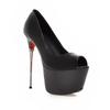 Sexy Extrémní 16cm Vysoké Podpatky Platforma Boty Žena Peep Toe Červená Zlatá Stříbrná Dámské Lodičky na Podpatku Párty Svatba Taneční Boty Ženské