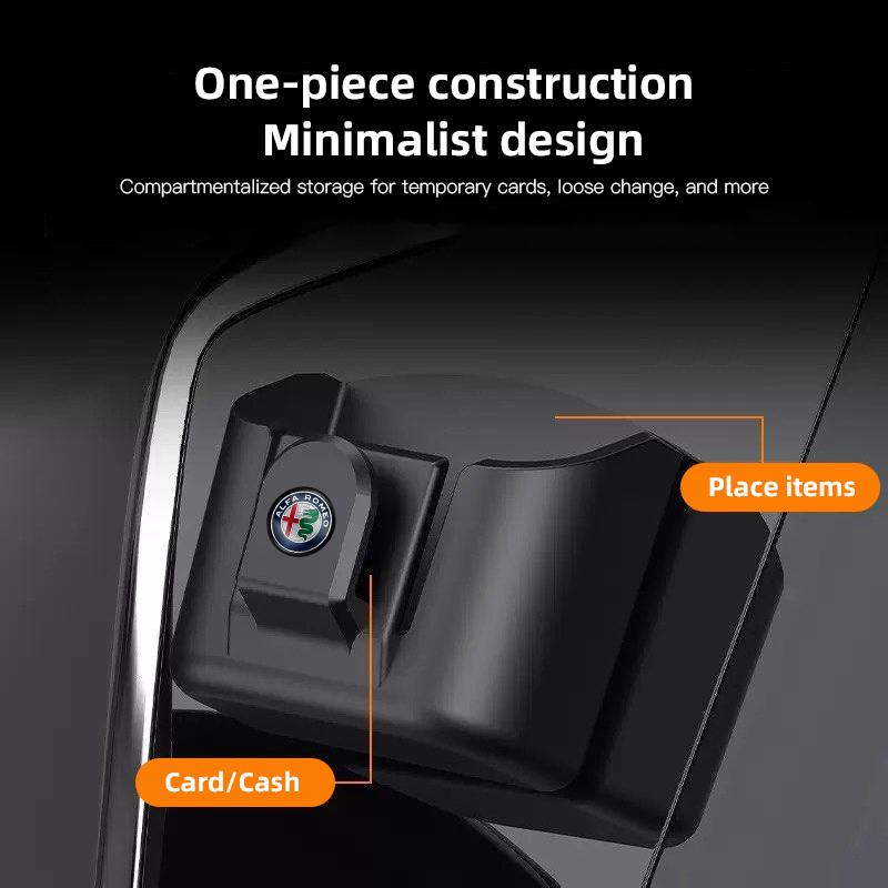 ZHA3 Business Black Car Multi-Purpose Storage Box For Alfa Romeo Giulietta GT 159 147 156 Mito Brera Giulia F1 Stelvio Valve Cap