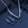 Bridal Jewelry Set Wedding Evening Dress Accessories Fashion Zircon Necklace Earrings Women'S Luxury Set