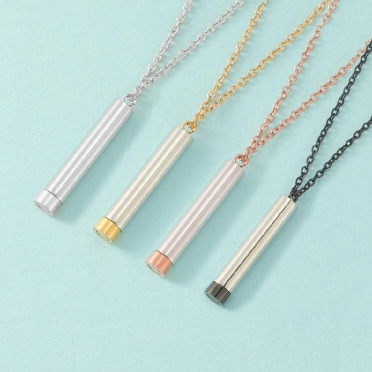 Sturdy Memory Necklace Portable Stainless Steel Cremation Ashes Pendant Jewelry Accessory with Sealed Waterproof Rings