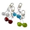 Cherry Charm Keychain Sparkling Multifunctional Crystal Accessory for Purses Backpacks and Cars Women's Gift