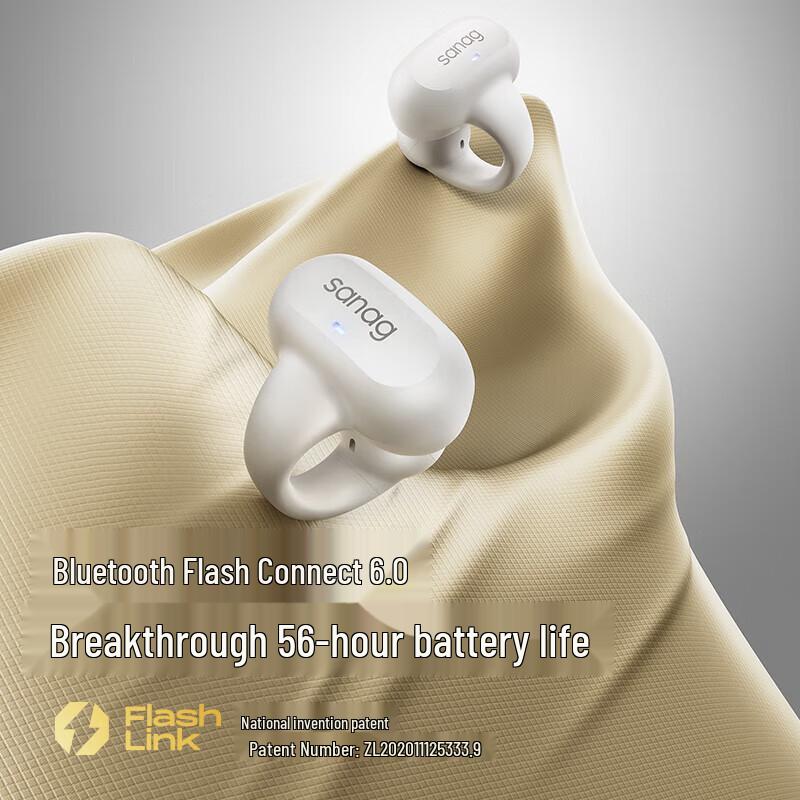 SANAG Z50 Pro Max Open-Ear Clip-On Bone Conduction Bluetooth Headphones