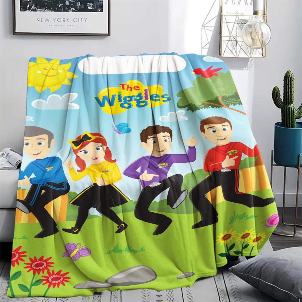1 Stück The Wiggles Druck Flanelldecke, Hohe Qualität, Bequem für alle Jahreszeiten, Heimdekoration, Wärme und Komfort, Perfekt für Weihnachtsgeschenke217
