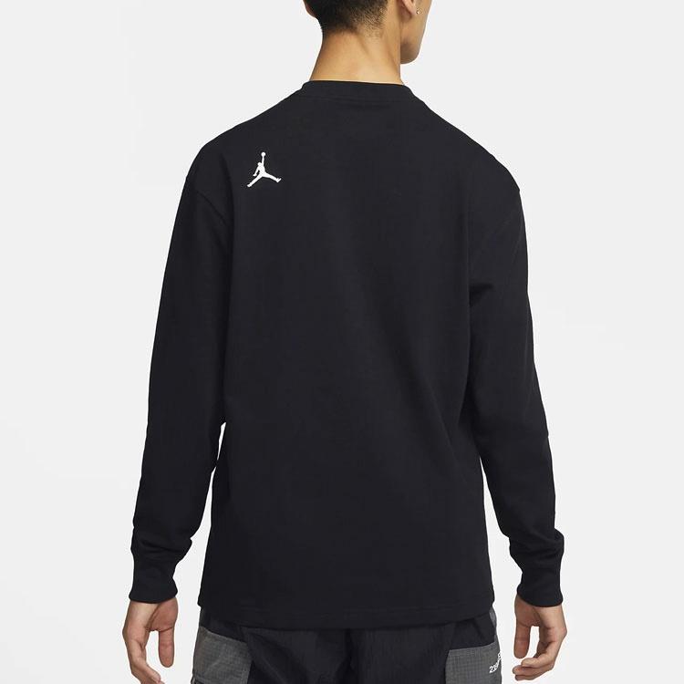 Men's Air Jordan SS22 23 Engineered '85 Printing Long Sleeves Black T-Shirt DH8907-010