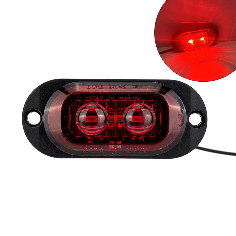 12V 24V Truck Led Side Marker Light Car Trailer Dot E8 Mark Reflector Van Clearance Lamp For Lorry Rv Bus Boat