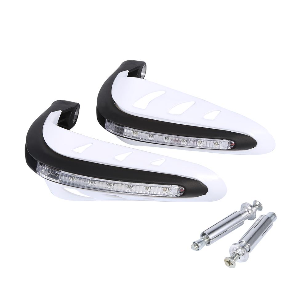1 Pair   Handlebar Hand  or LED Light Motorcycle Hand Guards Black