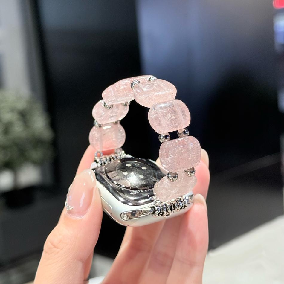 

Energy Stone Strap For Apple Watch Band S11/10/9/8/7/SE/Ultra 3 IWatch 49/46/45/44/42/41/40/38mm Fashion Beads Elastic Bracelet 38 40 41(S11 10)42MM