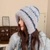 New Plush Hat Women's Autumn and Winter Warm Ear Protection Wool Hat Shows a Small Face Knitted Hat Bag Dual-purpose
