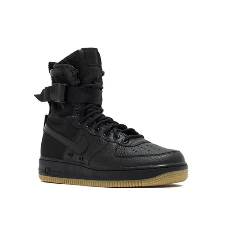 Новые Nike Sf Air Force 1 Черные с подошвой цвета жевательной резинки с сумкой 2017 864024-001