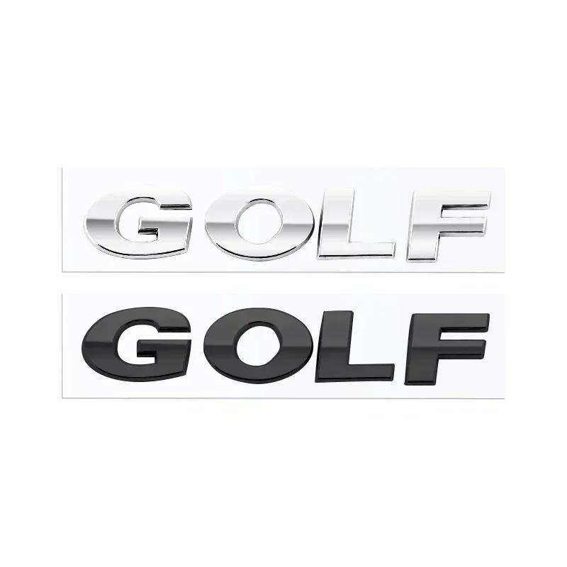 ZGO3 3D ABS GOLF Black Silver Chrome Sticker Car Styling Auto Rear Trunk Letters Logo Labeling Decal Badge Emblem For Volkswagen VW