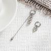 Heart Pendant Ear Buckle Stud Earrings for Women Fashionable Irregular Crystal Tassel Earrings Jewelry Gift