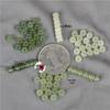 Natural Hetian Jade Spacer Bead Bracelet – Lake Green & White Jade Seed Beads for String Accessories