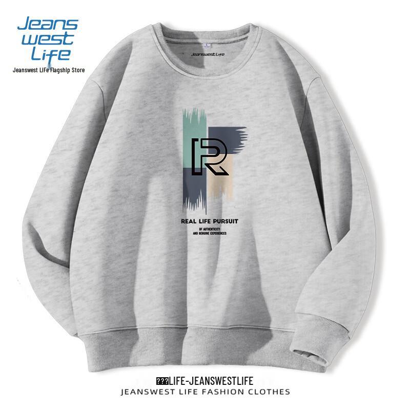 

Мужской свитшот с круглым вырезом Jeanswest Life в американском стиле из плотного материала 3XL