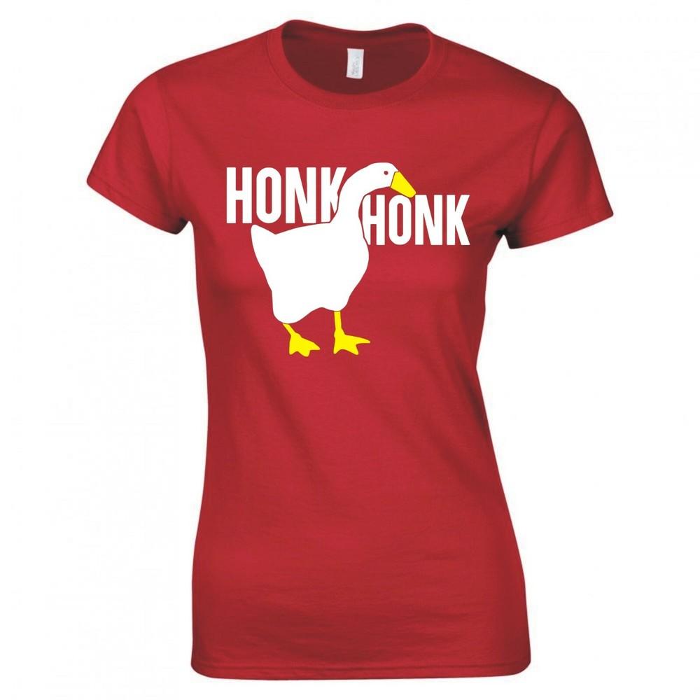 Вдохновлено игрой Untitled Goose Game Honk Honk Женская облегающая футболка S