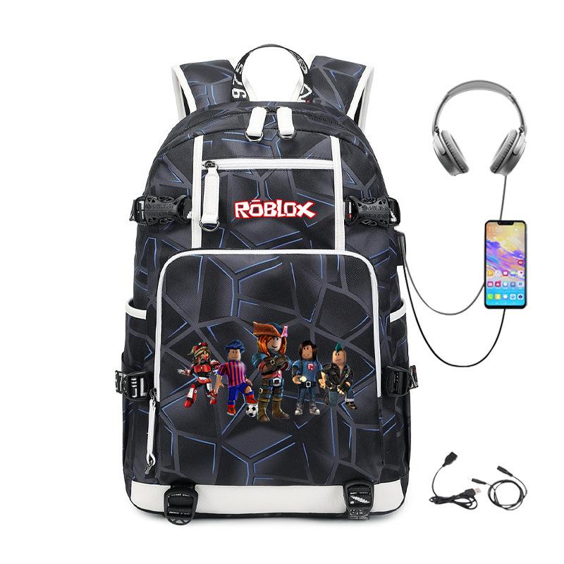 Cartoon Game Merchandise With Usb Hiking Bag College Students Outdoor Travel Large Capacity Backpack Bag