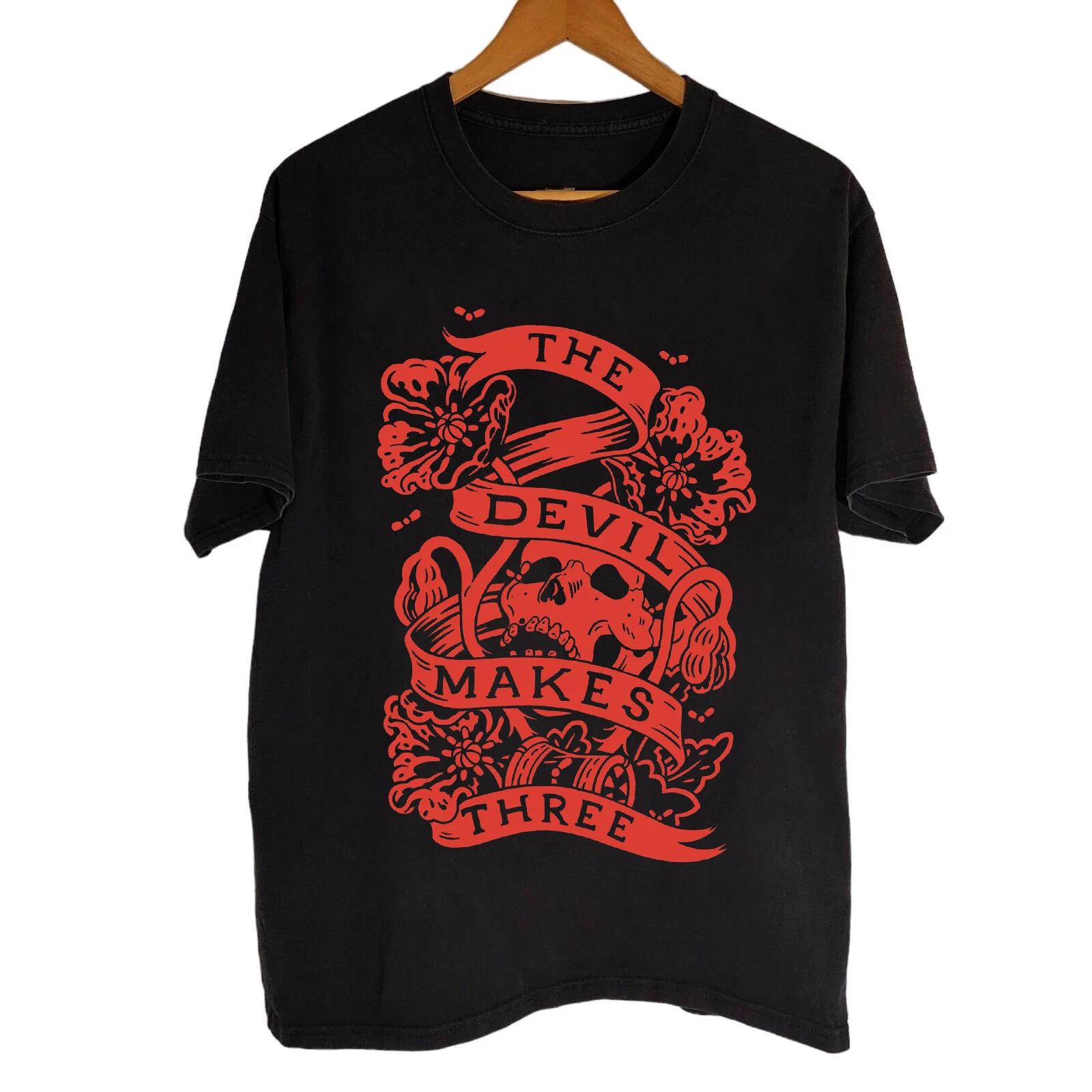 New The Devil Makes Three Band Logo 100% Cotton S to 5XL Concert Shirt TU765 XXL