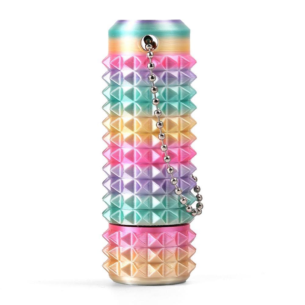 Portable Mini 3D Printed Spiky Fidget Toy Keychain 360 Degree Rotate Stress Relief Sensory Toy for Autism ADHD Adults Teenagers Gift