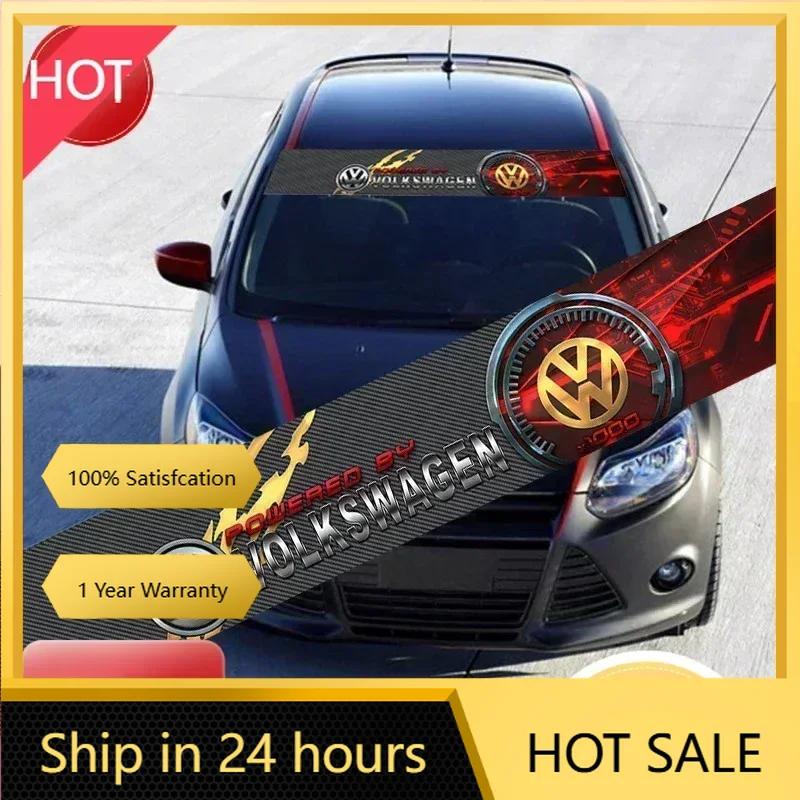New Car Front Rear Window Windshield Decal Sticker For Volkswagen Golf Bora Jetta Beetle Scirocco POLO Sharan Sagitar Passa nero