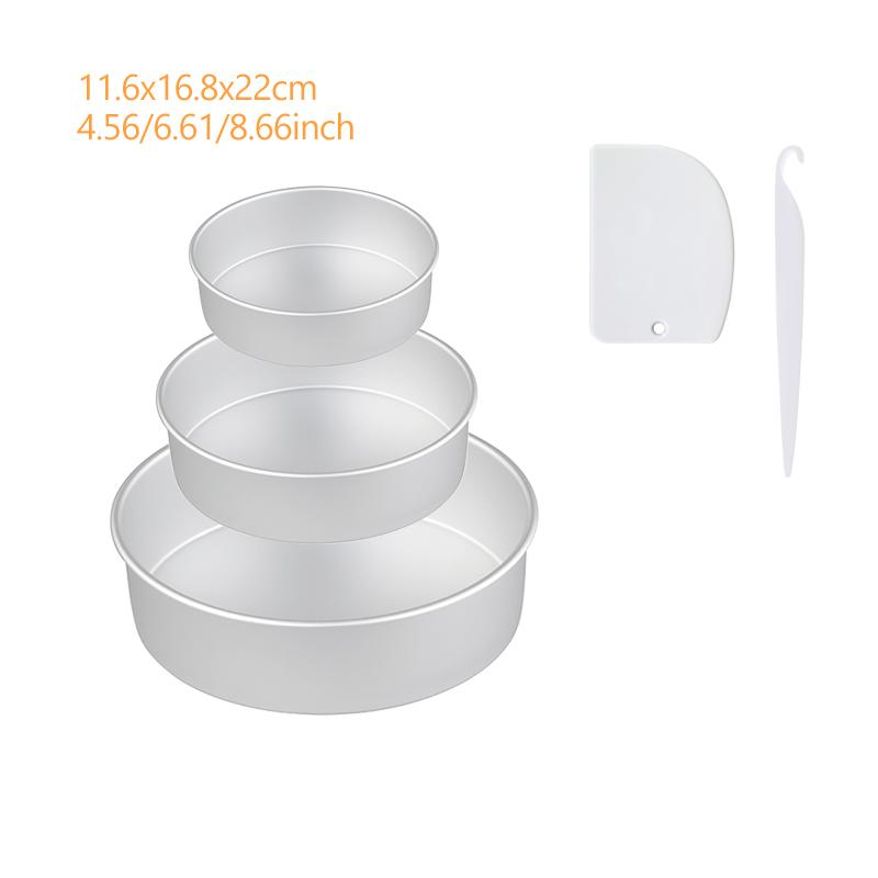 

Анодированный алюминиевый набор 4/6/8/10 дюймов с фиксированным/съемным дном, круглая форма для выпечки чизкейка из шифона/ангела 0059