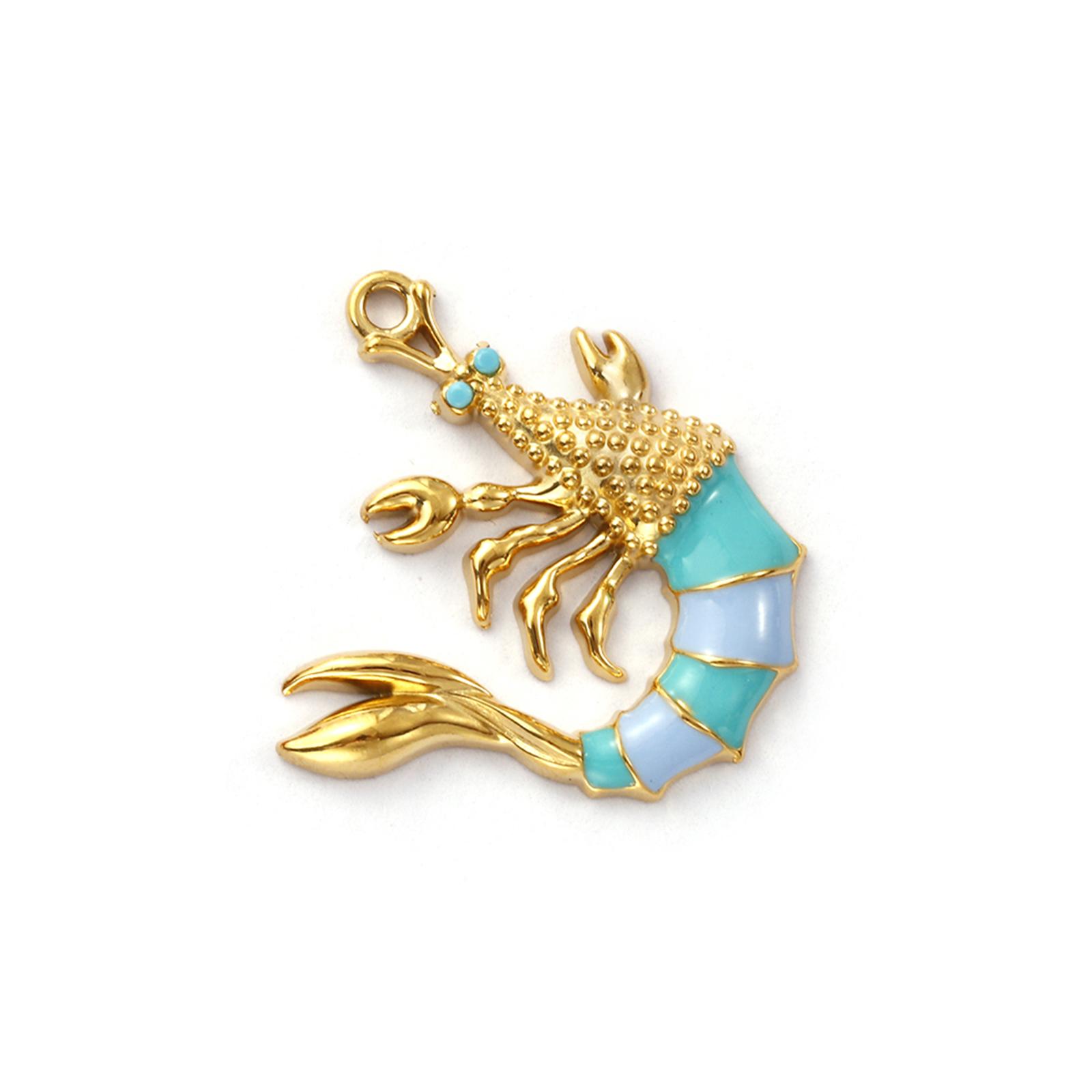 

1 Piece 304 Stainless Steel Charms 18K Gold Plated Starfish Shell Jellyfish Mermaid Pendant For DIY Necklace Jewelry Making