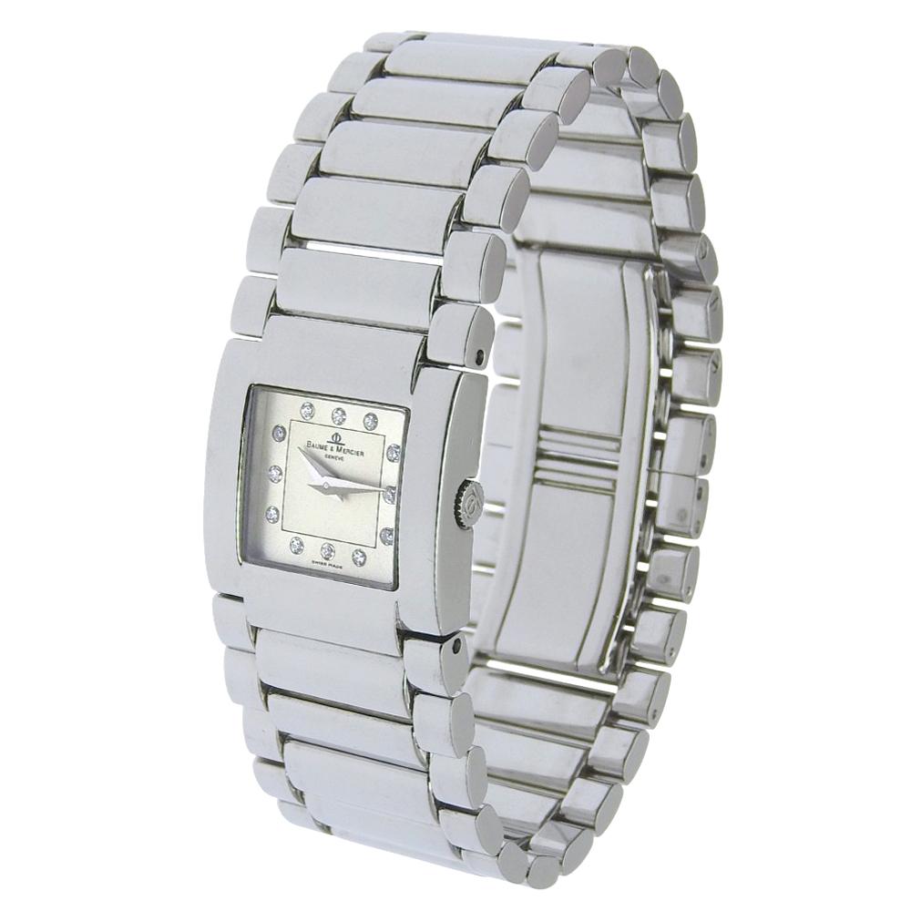 baume & mercier Catwalk Watches MV045219 12P Diamond IvoryDial Stainless Steel Quartz Analog Display Women Used