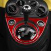 Soft Carbon Fiber For Abarth 595 2016 2017 2018 2019 2020 2021 2022 2023 For Fiat 500 2011-2023 Manual/Automatic Gear Shift Trim