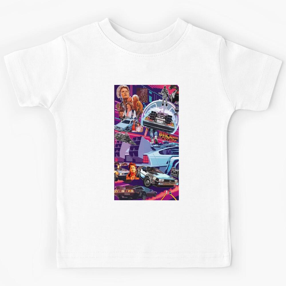 Vintage Classic Car Delorean Design Art Kids T-Shirt 130