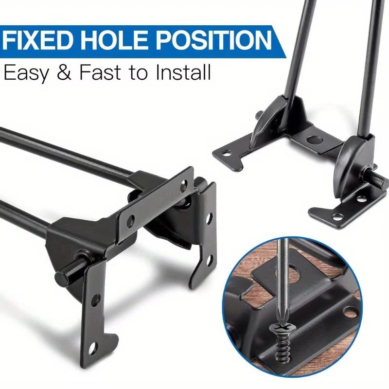 1/4Pcs 32/43/50Cm Clamp On Wrought Iron Table Legs Folding Table Legs Rust Proof Sturdy And Durable Screws Included