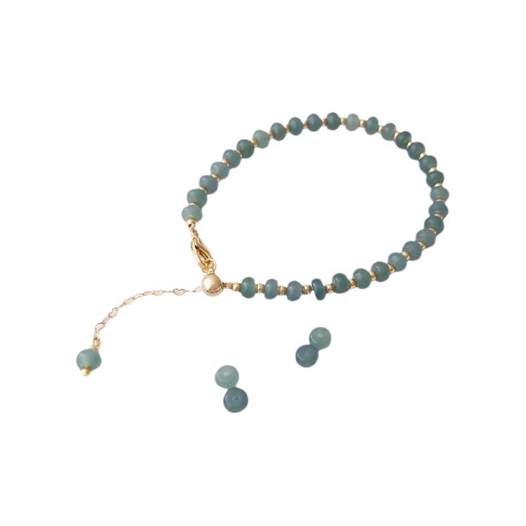 Natural Ice Jade Barrel Abacus Beads for DIY Bracelets