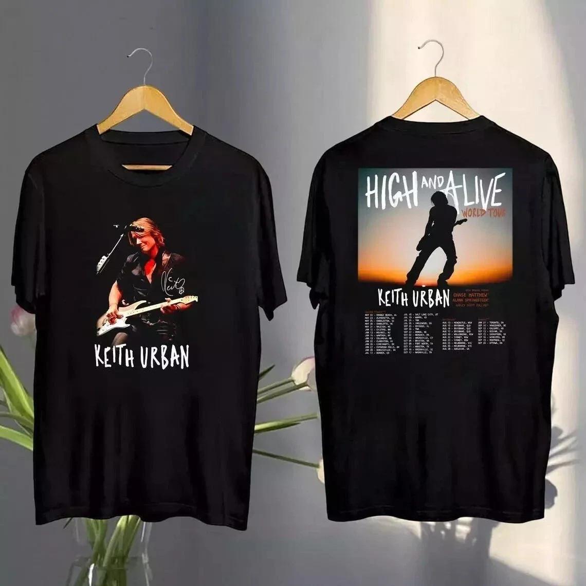 Keith Urban High and Alive World Tour 2026 Double Sided Unisex T-Shirt M