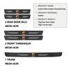 Carbon Fiber Car Threshold Strip Protective Cover Anti-Collision For Abarth FR FIAT 500 595 695 124 Bravo Linea Siena Panda