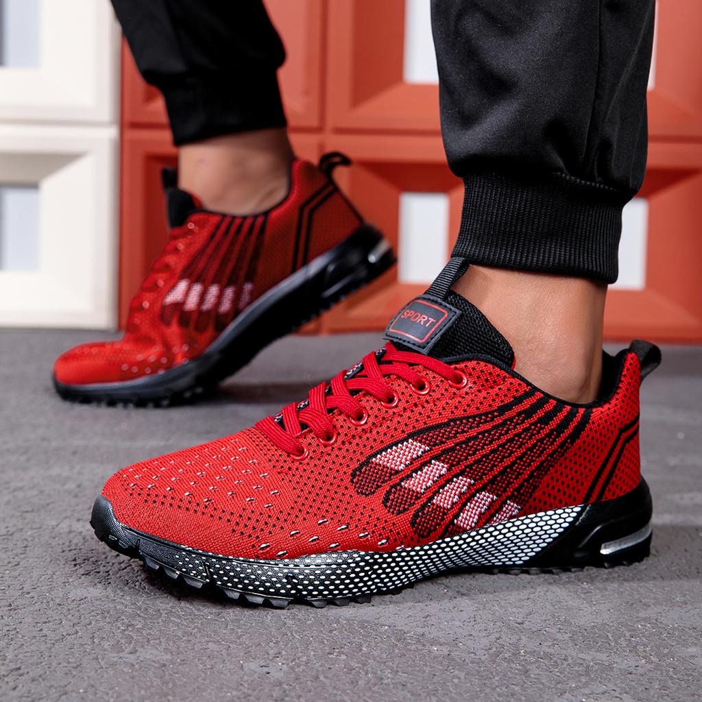 Men's Fashionable Running Casual Shoes Breathable Sports Shoe White Lace Up Skateboard Walking Shoes 2025 Outdoor Hiking Shoes