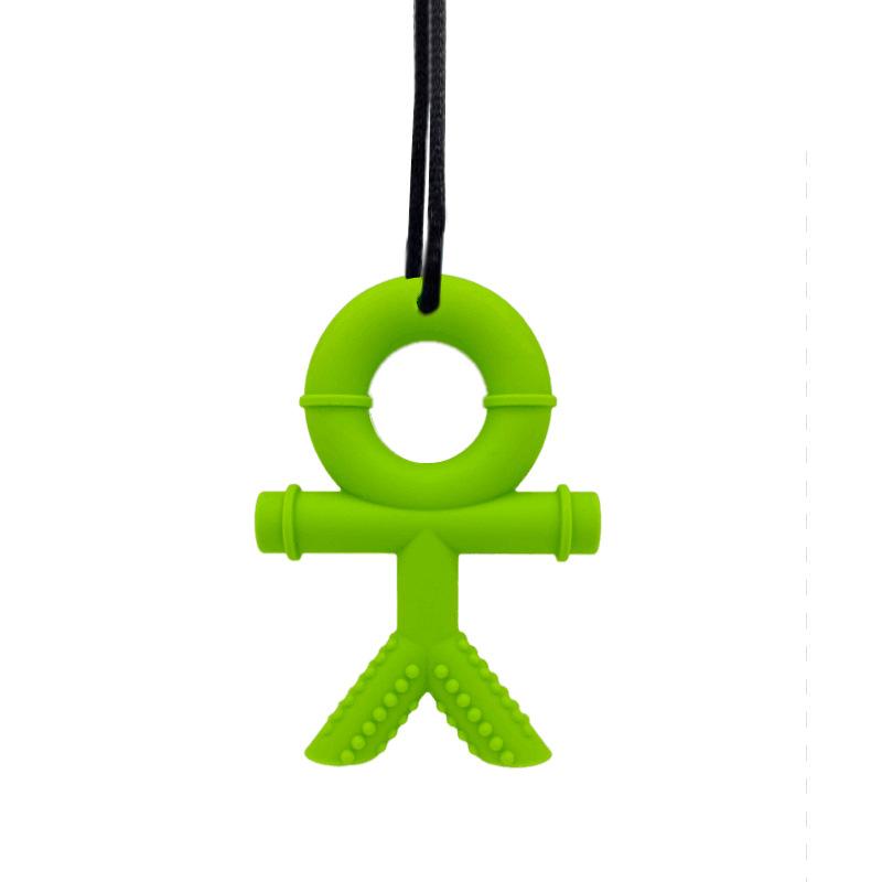 

Сенсорное ожерелье для жевания для детей, взрослых, мужчин, аутизм, СДВГ, сенсорное кусание зелёный