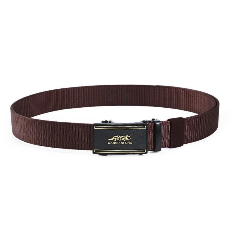 Belt Men'S Toothless Automatic Buckle Nylon Canvas Belt Outdoor Leisure Breathable Belt Customized