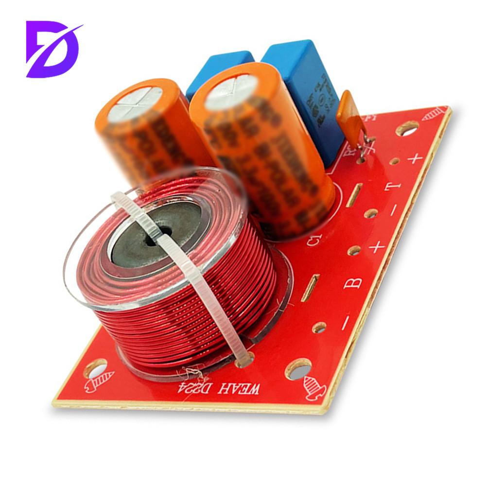 New 80W Adjustable Multi Speaker Treble Bass Audio Frequency Divider 2 Way Crossover Filters Updated Version