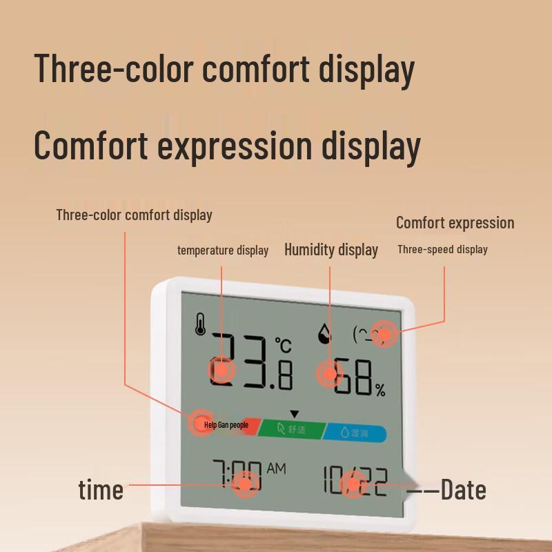 Deli LE515 Digital Thermometer Hygrometer Clock