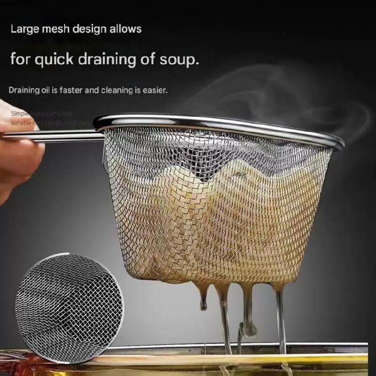 Benutzerfreundliches Küchenwerkzeug Bequemer ergonomischer Griff Sieblöffel Multifunktionaler Schaumlöffel Schöpfkelle mit langem Griff