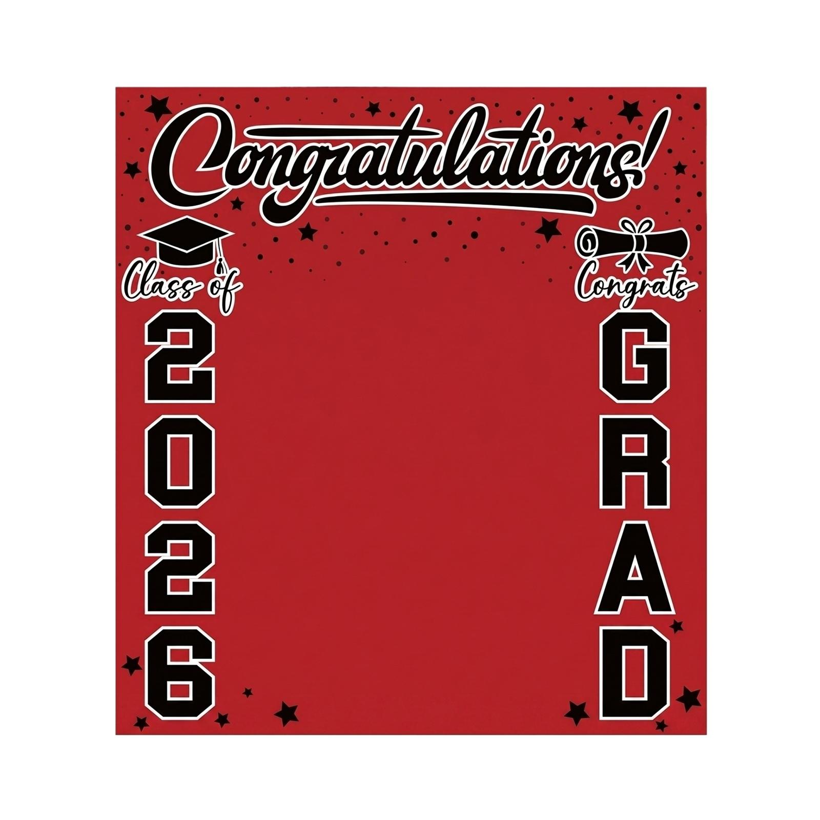 

200220cm2026 Graduation Party Background Cloth Banner Graduation Party Photography Props Banner Hanging Cloth One Size червоний