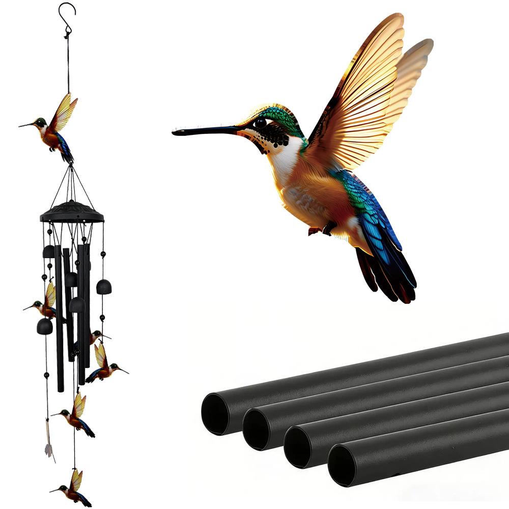 Outdoor Wind Chimes Elegant Garden Wind Chimes Hummingbird Decor Beautiful Hummingbird Wind Chimes For Terrace Yard Garden