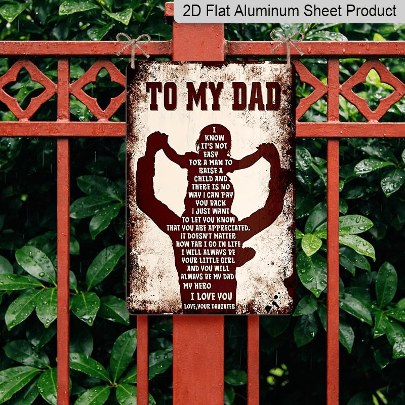 2D Flat Decorative Sign & Plaque, Metal Sign, Vintage-Inspired Aluminium Sign - Pre-Drilled for Easy Hanging | Ideal Father's Day Gift for Home, Bar