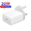 20W QC3.0 PD Einzelport Handy-Ladegerät - US/EU/UK Reiseadapter