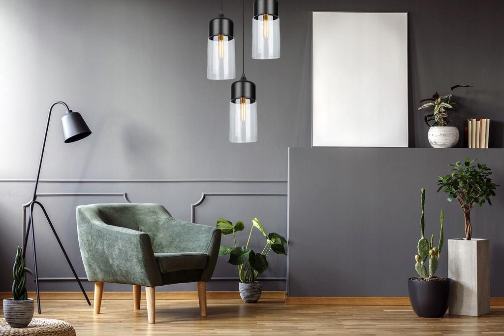 HANGING CEILING LAMP, GLASS PLAFON, LED LAMP