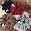 Retro Bows Soft Cotton Hair Scrunchies Fashion Woolen Knitting Headbands Girls Sweet Head Rope Womens Tie Ponytail Rubber Bands