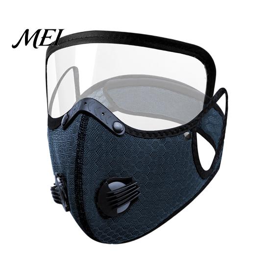 Safety Face Mask Cycling with Eye Shield, Breathing Valve, Lightweight Shield Protection Windproof Dust-proof Adjustable Goggle Protective All-weather